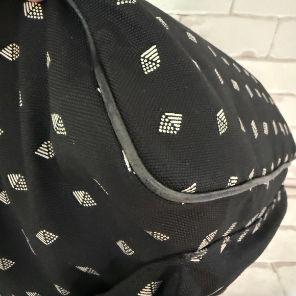 COACH Academy Backpack Travel Laptop Bag Dot Diamond Print Black Cordura - Picture 12 of 15